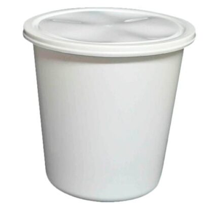 Round Container With Lid 2000 Ml Plastic (Black, White)