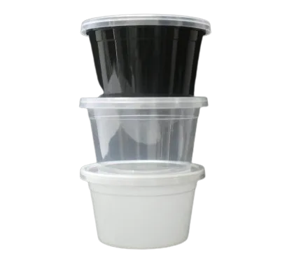 Round Container With Lid 100 Ml Plastic (Black, White,...