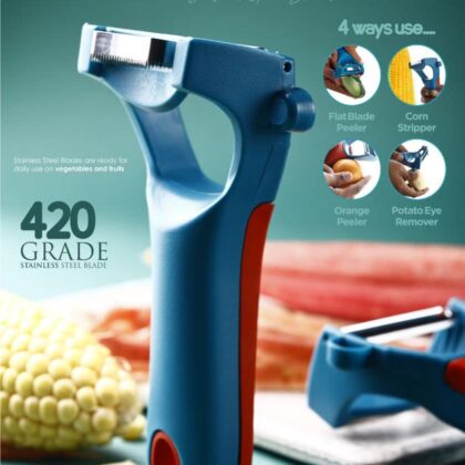 Utensil 4 in 1 Peeler Corn Steel Blade Corn Julienne...