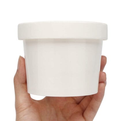 1000 ML WHITE ROUND PAPER CONTAINER WITH PAPER LID DIA 125