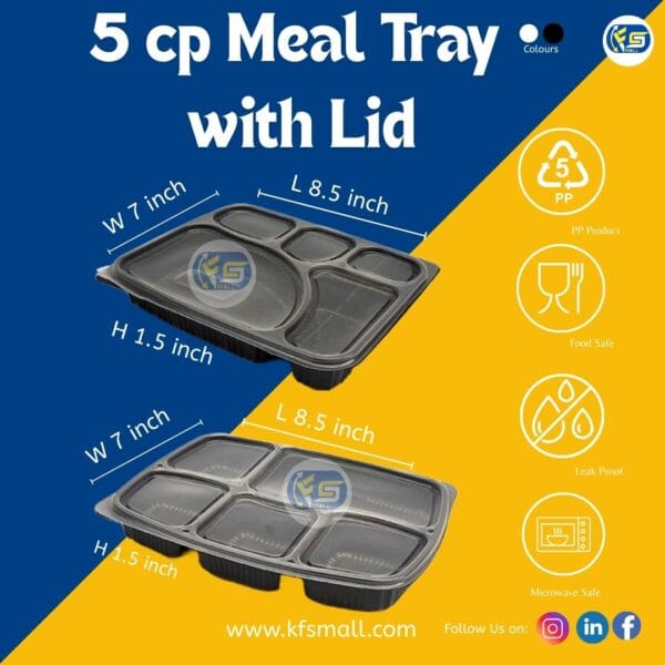 5cp Meal Tray With Lid