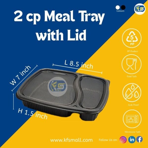 2 CP Meal Tray With Lid