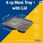 4CP MEAL TRAY WITH LID