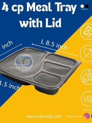 4CP MEAL TRAY WITH LID